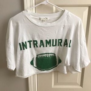 💚 URBAN OUTFITTERS Truly Madly Deeply VARSITY Cropped TEE 💚